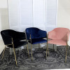 Стул DILL BLUVEL-52 PINK, велюр/ золотой каркас, М-City