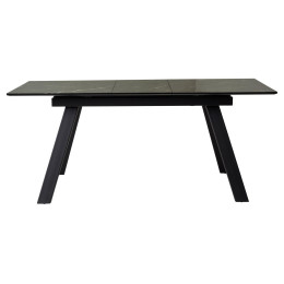 Стол Морис 140 ДАРК, стекло / черный каркас М-City