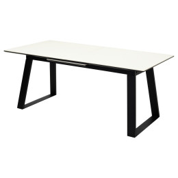Стол Франк 180 Слоновая кость, керамика / черный каркас М-City