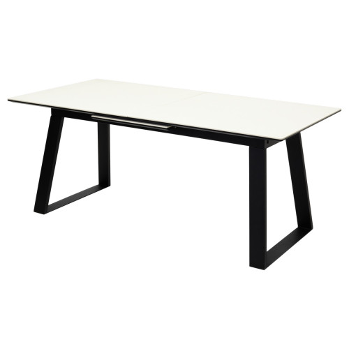Стол Франк 180 Слоновая кость, керамика / черный каркас М-City