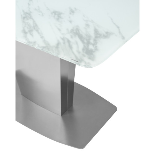 Стол CASTSTEEL 130 GLASS ПОД МРАМОР М-City
