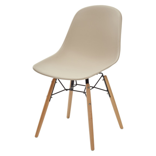 Стул BONNIE 292-DPP бежевый с деревянными ножками М-City