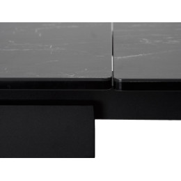Стол ALTO 160 NERO KL-116 Черный мрамор матовый, итальянская керамика/ черный каркас М-City