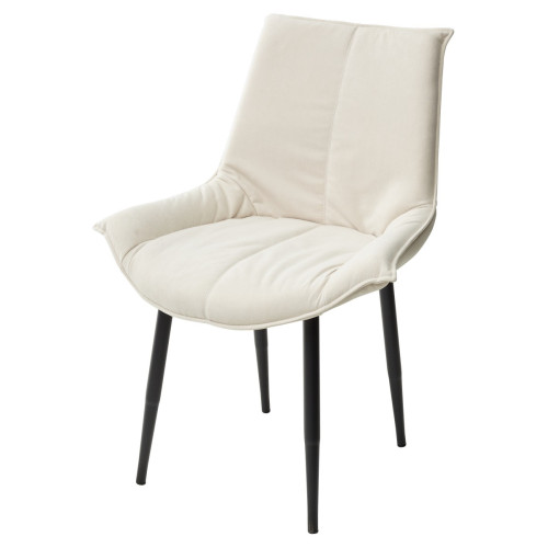 Стул Осло Светло-бежевый Vivaldi #V02, велюр / черный каркас M-City БЕЗ НДС