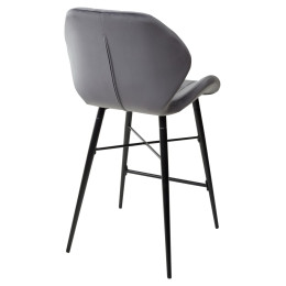 Полубарный стул MARCEL BLUVEL-14 GREY (H=65cm), велюр М-City