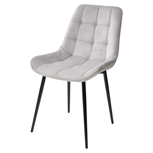 Стул ХОФМАН, цвет светло-серый #H09, велюр / черный каркас 4 шт./1 к М-City