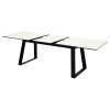 Стол Франк 180 Слоновая кость, керамика / черный каркас М-City