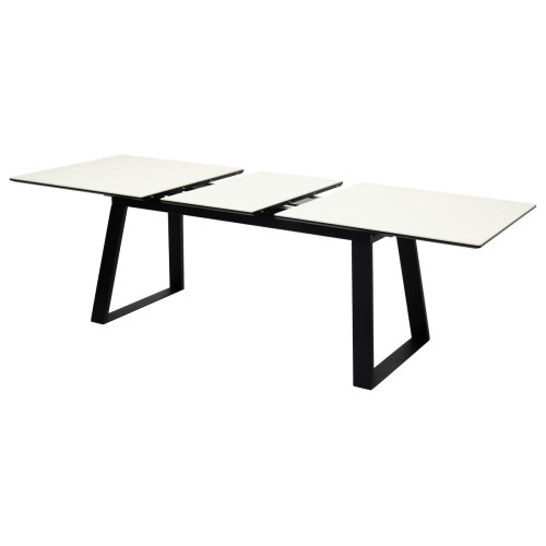 Стол Франк 180 Слоновая кость, керамика / черный каркас М-City