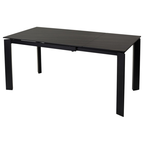 Стол CORNER 120 MATT GOLDEN BLACK SINTERED STONE / BLACK М-City