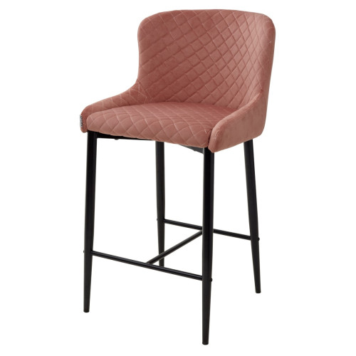 Полубарный стул ARTEMIS BLUVEL-52 PINK (H=65cm), велюр М-City