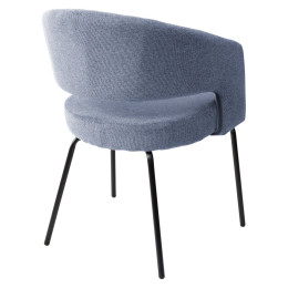 Стул SNUG WZ2042-16 бледно-васильковый фактурный велюр / черный каркас, M-City