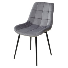 Стул ХОФМАН, цвет темно-серый #H15, велюр / черный каркас 4 шт./1 к М-City
