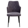 Стул HERMAN СЕРЫЙ #27, велюр / черный каркас М-City