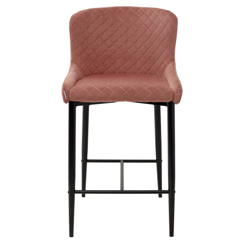 Полубарный стул ARTEMIS BLUVEL-52 PINK (H=65cm), велюр М-City
