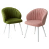 Стул Зефир Teddy 026 Розовый, велюр/белый каркас M-City