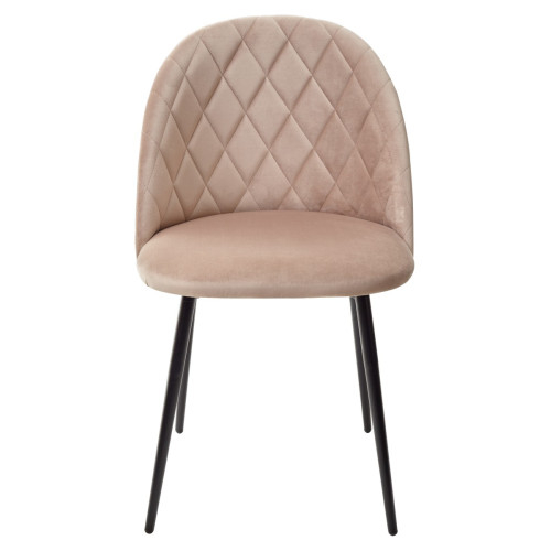 Стул НИРВАНА, цвет бежевый B-05, велюр / черный каркас М-City