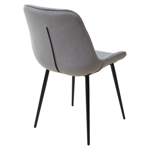 Стул ХОФМАН, цвет темно-серый #H15, велюр / черный каркас 4 шт./1 к М-City