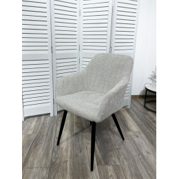 Стул BRANDY WZ2042-19 галечный серый фактурный велюр/ черный каркас М-City