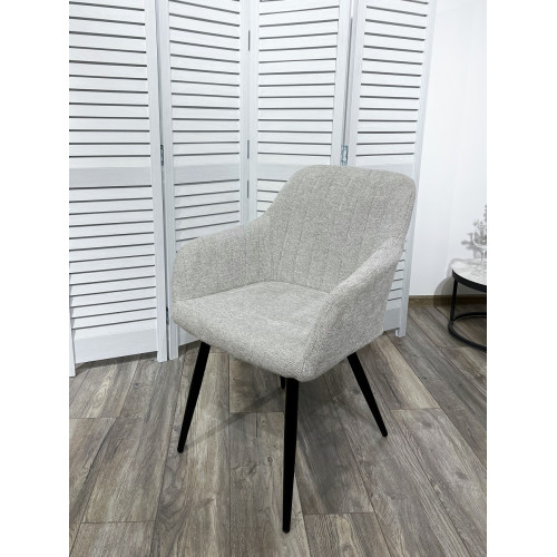 Стул BRANDY WZ2042-19 галечный серый фактурный велюр/ черный каркас М-City