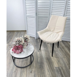 Стул Осло Светло-бежевый Vivaldi #V02, велюр / черный каркас M-City БЕЗ НДС