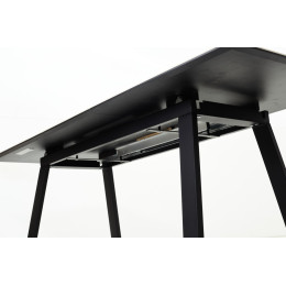 Стол Франк 180 Слоновая кость, керамика / черный каркас М-City