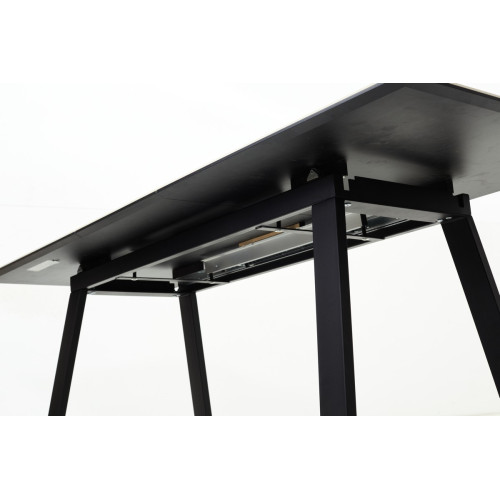 Стол Франк 180 Слоновая кость, керамика / черный каркас М-City