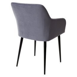 Стул BRANDY-X СЕРЫЙ #27, велюр / черный каркас М-City