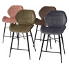 Полубарный стул MARCEL BLUVEL-14 GREY (H=65cm), велюр М-City