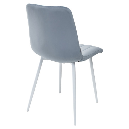 Стул DUBLIN G108-56 пудровый синий, велюр / белый каркас М-City