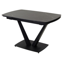 Стол ALATRI 120 MATT BLACK MARBLE SINTERED STONE / BLACK М-City