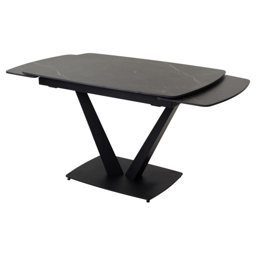 Стол ALATRI 120 MATT BLACK MARBLE SINTERED STONE / BLACK М-City