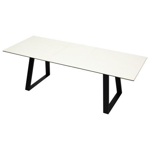 Стол Франк 180 Слоновая кость, керамика / черный каркас М-City