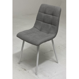Стул CHILLI UF860-08B серый, ткань / белый каркас М-City