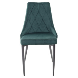 Стул NEPAL BLUVEL-78 GREEN/ серый каркас, велюр M-City