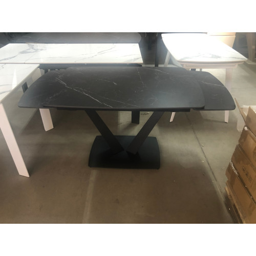 Стол ALATRI 120 MATT BLACK MARBLE SINTERED STONE / BLACK М-City