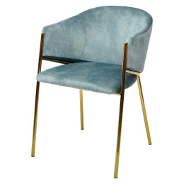 Стул DILL PK6015-16 (VBP216) античный зеленый, велюр/ золотой каркас, М-City