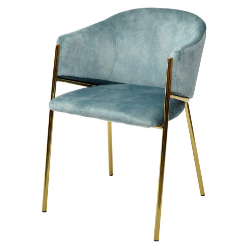 Стул DILL PK6015-16 (VBP216) античный зеленый, велюр/ золотой каркас, М-City