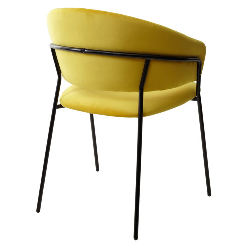 Стул ГЕММА, цвет желтый #H19, велюр / черный каркас М-City