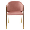 Стул DILL BLUVEL-52 PINK, велюр/ золотой каркас, М-City