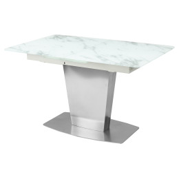 Стол CASTSTEEL 130 GLASS ПОД МРАМОР М-City