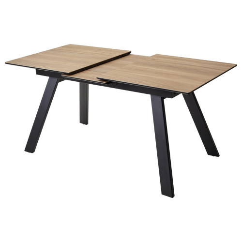 Стол Морис 140 Темный дуб, керамика / черный каркас М-City