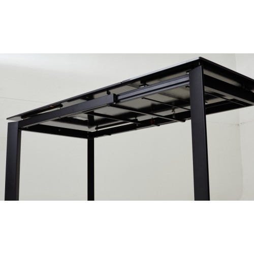 Стол CORNER 120 MATT GOLDEN BLACK SINTERED STONE / BLACK М-City