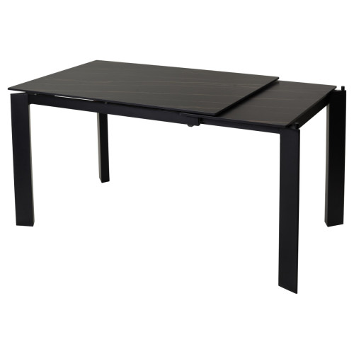 Стол CORNER 120 MATT GOLDEN BLACK SINTERED STONE / BLACK М-City