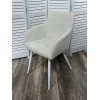 Стул BRANDY WZ2042-18 белая галька, фактурный велюр/ белый каркас М-City