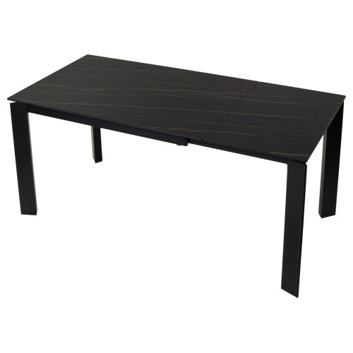 Стол CORNER 120 MATT GOLDEN BLACK SINTERED STONE / BLACK М-City