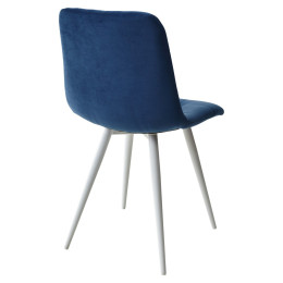 Стул CHILLI-Q синий #29, велюр / белый каркас М-City