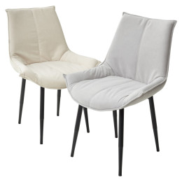 Стул Осло Светло-бежевый Vivaldi #V02, велюр / черный каркас M-City БЕЗ НДС