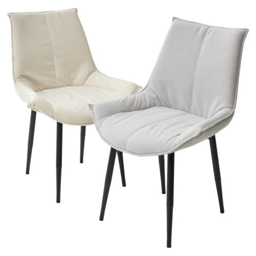 Стул Осло Светло-бежевый Vivaldi #V02, велюр / черный каркас M-City БЕЗ НДС