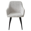 Стул BRANDY WZ2042-19 галечный серый фактурный велюр/ черный каркас М-City