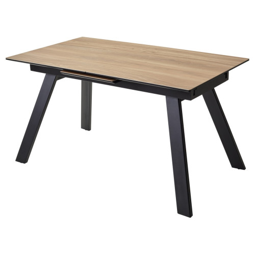 Стол Морис 140 Темный дуб, керамика / черный каркас М-City